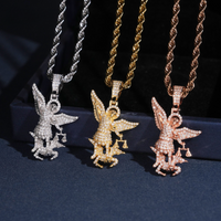 Colgante San Miguel con Diamante Cultivado – Oro de 14k