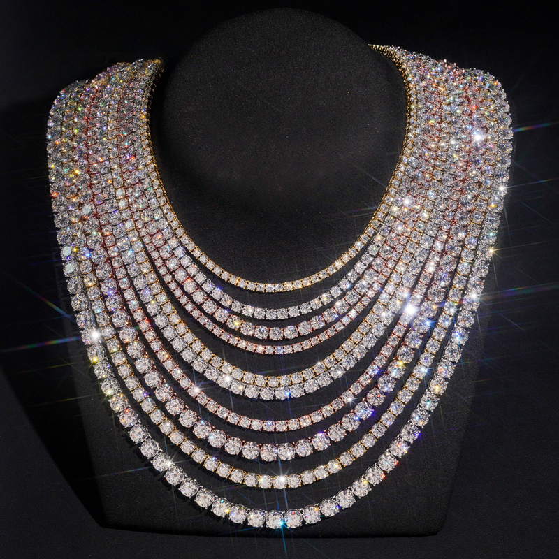 Tennis Necklace – 14k Gold Lab Diamonds