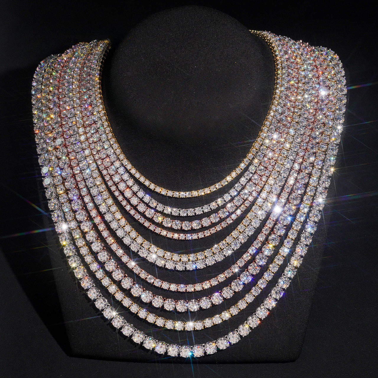 Tennis Necklace – 14k Gold Lab Diamonds