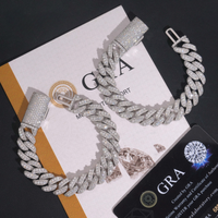 16mm Moon Shaped Cuban Link Lab Diamond Bracelet – 14k Gold