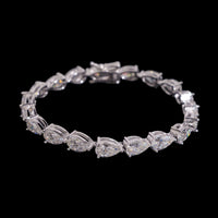 Pulsera de tenis con perlas – Diamantes cultivados VVS oro de 14k