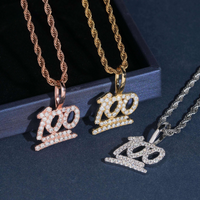 Colgante de oro de 14k con diamante de laboratorio sólido de 100 puntos