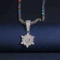 Colgante Corazón Copo de Nieve con Diamante de Laboratorio – Oro de 14k
