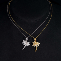 Dije de Palma con Diamante de Laboratorio – Oro de 14k