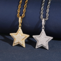 Colgante de estrella con diamante de laboratorio – Oro de 14k