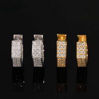 Pendientes de Aro Hexagonales Pavé Diamantes de Laboratorio – Oro de 14k