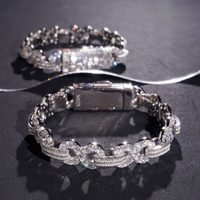 Pulsera Baguette de Eslabones Infinitos – Diamante de Laboratorio VVS Oro de 14k
