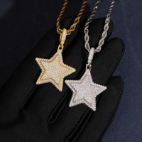 Colgante de estrella con diamante de laboratorio – Oro de 14k