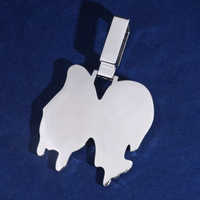 Colgante Grueso Personalizado con Goteo Diamante de Laboratorio – Oro de 14k