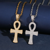 Colgante Cruz Anj con Diamante de Laboratorio – Oro de 14k