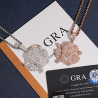 Colgante Abanico de Dinero con Diamantes de Laboratorio – Oro de 14k