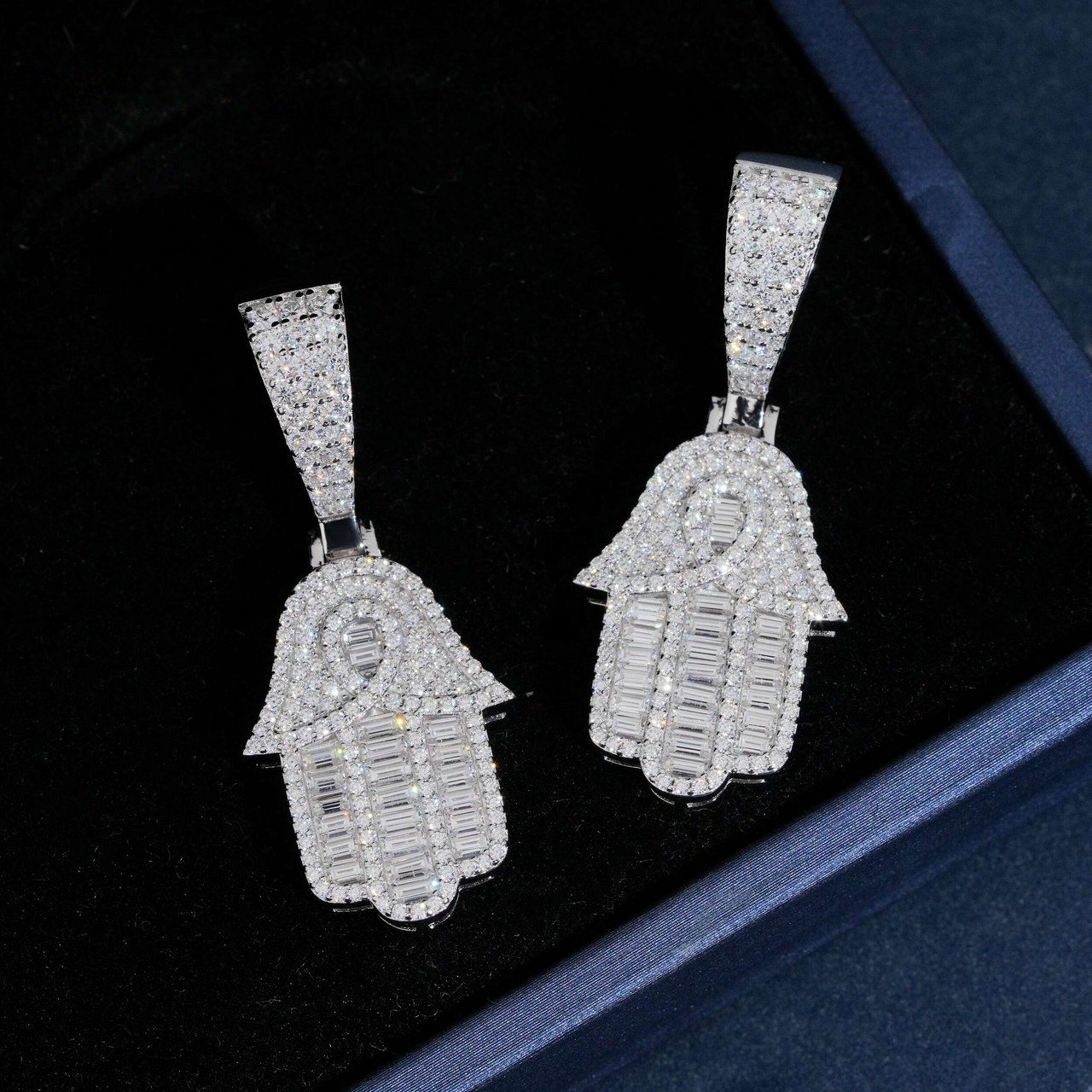 Colgante Mano de Fátima Diamante de Laboratorio – Oro de 14k