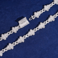 Collar Cruzado Infinito con Diamantes de Laboratorio – Oro de 14k