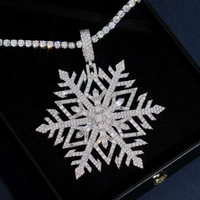 Colgante Baguette Copo de Nieve Diamante de Laboratorio – Oro de 14k