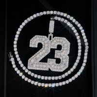 Colgante Sólido Número 23 Personalizado Diamante de Laboratorio – Oro de 14k
