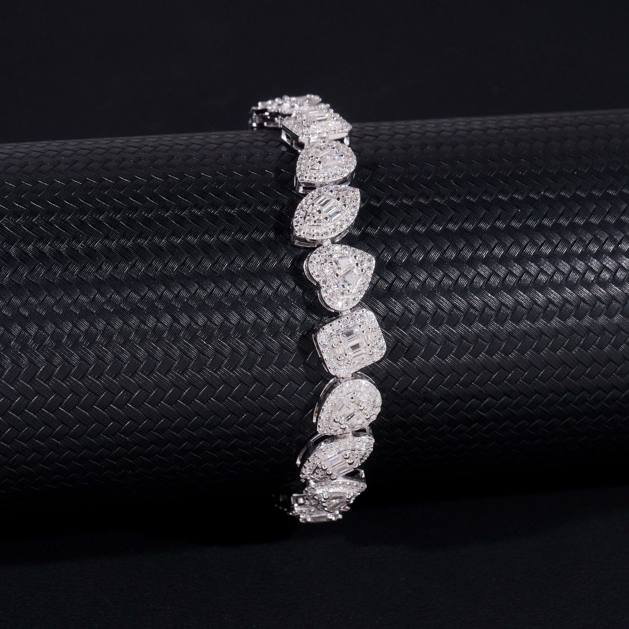 Pulsera de diamantes de laboratorio Tennis de formas múltiples – Oro de 14k