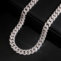 FIND LOCK PICTURE Solid 14MM Mosaic Pavé Cuban Link Necklace – 14k Gold