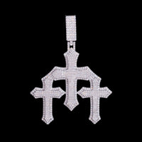 Colgante Cruz con Diamantes de Laboratorio – Oro de 14k