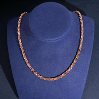 Twisted Rope Chain with Pavé Box Clasp – 14k Gold