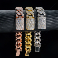Pulsera Cubana Miami maciza de 20 mm, eslabones gruesos, diamantes de laboratorio – Oro de 14k