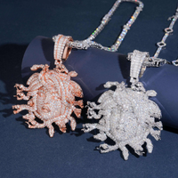 Colgante Medusa de Diamante de Laboratorio – Oro de 14k