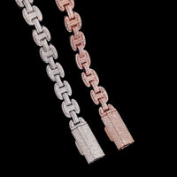 Diamante de laboratorio Heavy H Link – Oro de 14k