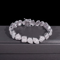 Pulsera de diamantes de laboratorio Tennis de formas múltiples – Oro de 14k