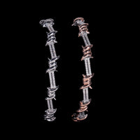 Pulsera de diamantes de laboratorio de alambre de púas – Oro de 14k