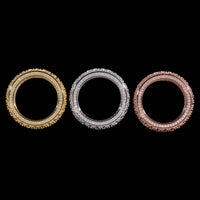 Anillo de Eternidad de Cúpula Gruesa Pavé de Diamantes Creados en Laboratorio – Oro de 14k