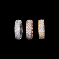 Anillo de eternidad pavé completo con diamantes creados en laboratorio – Oro de 14k