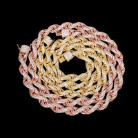 Collar de cuerda torcida con pavé completo - Oro de 14k Diamante de laboratorio