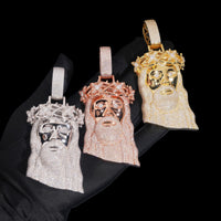 Colgante Jesus Piece con diamante cultivado – Oro de 14k