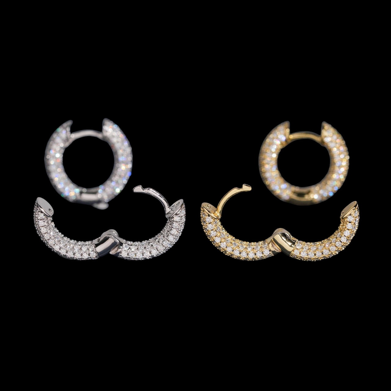 Arracadas Pavé Diamante de Laboratorio – Oro de 14k