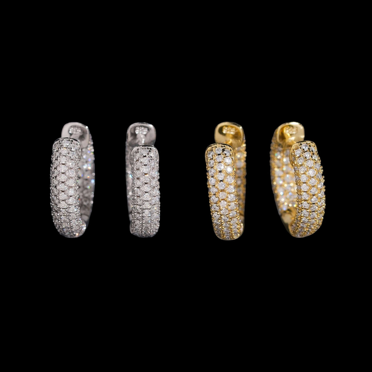 Arracadas Pavé Diamante de Laboratorio – Oro de 14k