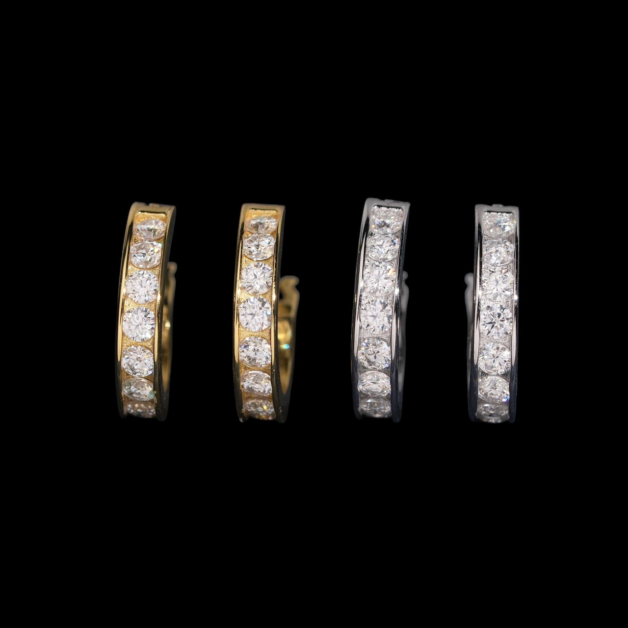 Pendientes de aro de diamantes de laboratorio – Oro de 14k