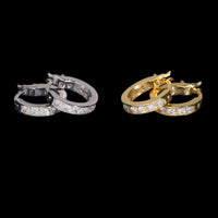 Pendientes de aro de diamantes de laboratorio – Oro de 14k