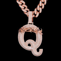 Colgante con letras personalizadas de diamantes de laboratorio – Oro de 14k