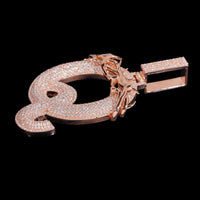 Colgante con letras personalizadas de diamantes de laboratorio – Oro de 14k
