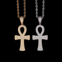 Colgante Cruz Anj con Diamante de Laboratorio – Oro de 14k