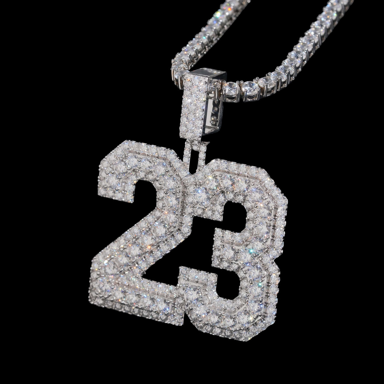 Colgante Sólido Número 23 Personalizado Diamante de Laboratorio – Oro de 14k