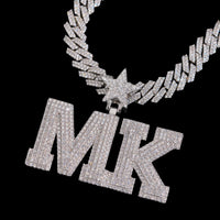 Colgante de letras de estrella personalizadas con diamante cultivado – Oro de 14k