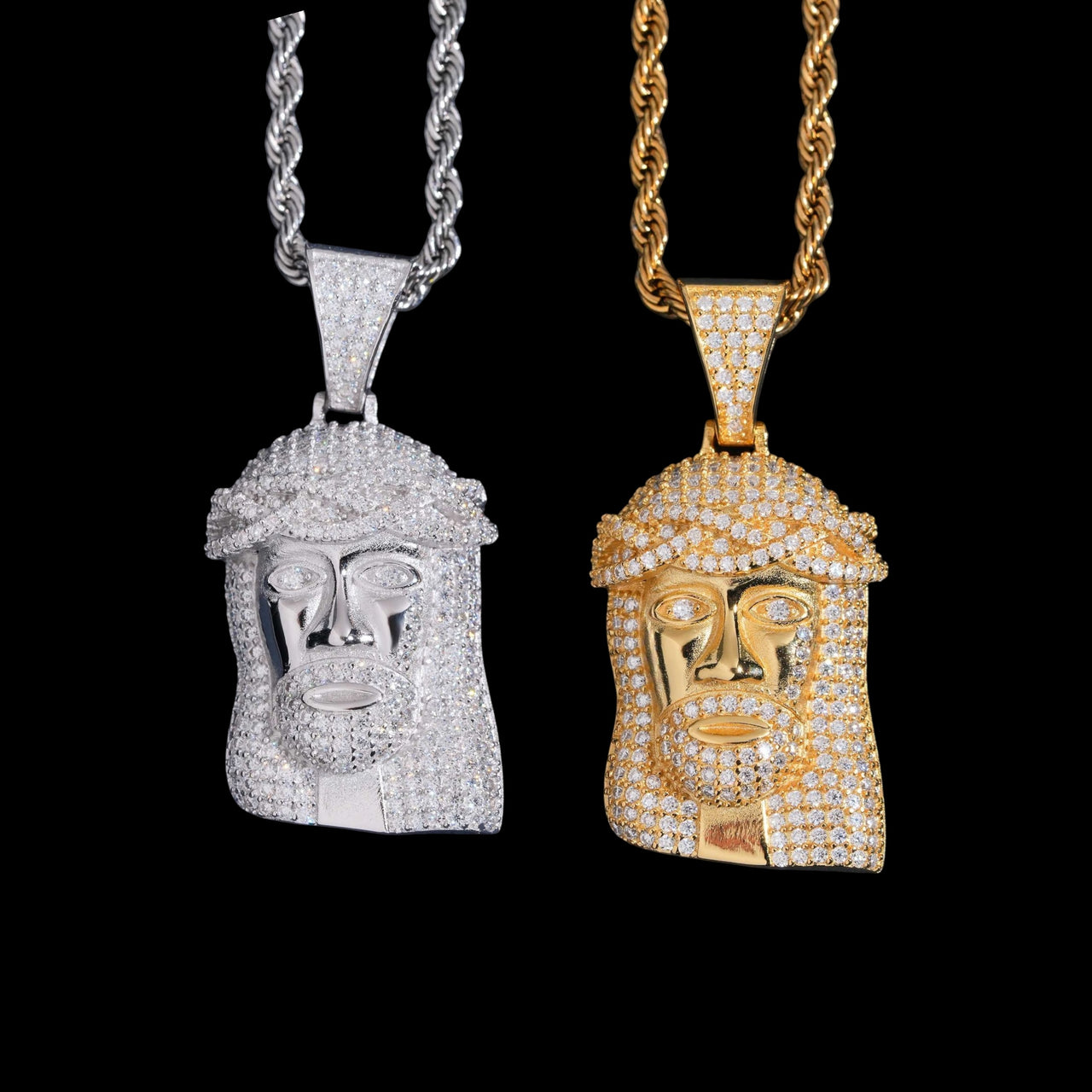 Jesús de oro con diamantes cultivados – Oro de 14k