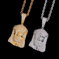 Colgante Jesus Piece con diamante cultivado – Oro de 14k