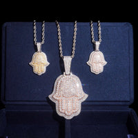 Colgante Mano de Fátima Diamante de Laboratorio – Oro de 14k