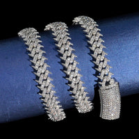 Collar de púas Cuban Link – Oro de 14k Diamantes de Laboratorio