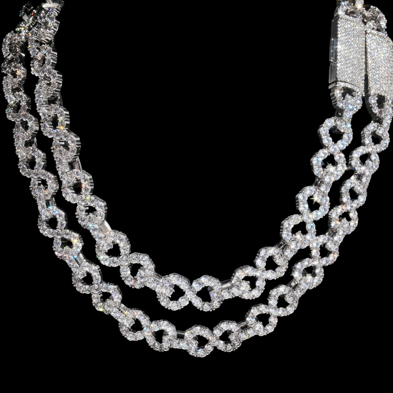 Collar infinito Big Pointer – Diamantes de laboratorio de oro de 14k