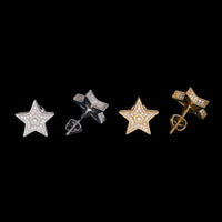 Pendientes de botón Cúmulo de estrellas Diamante de laboratorio – Oro de 14k