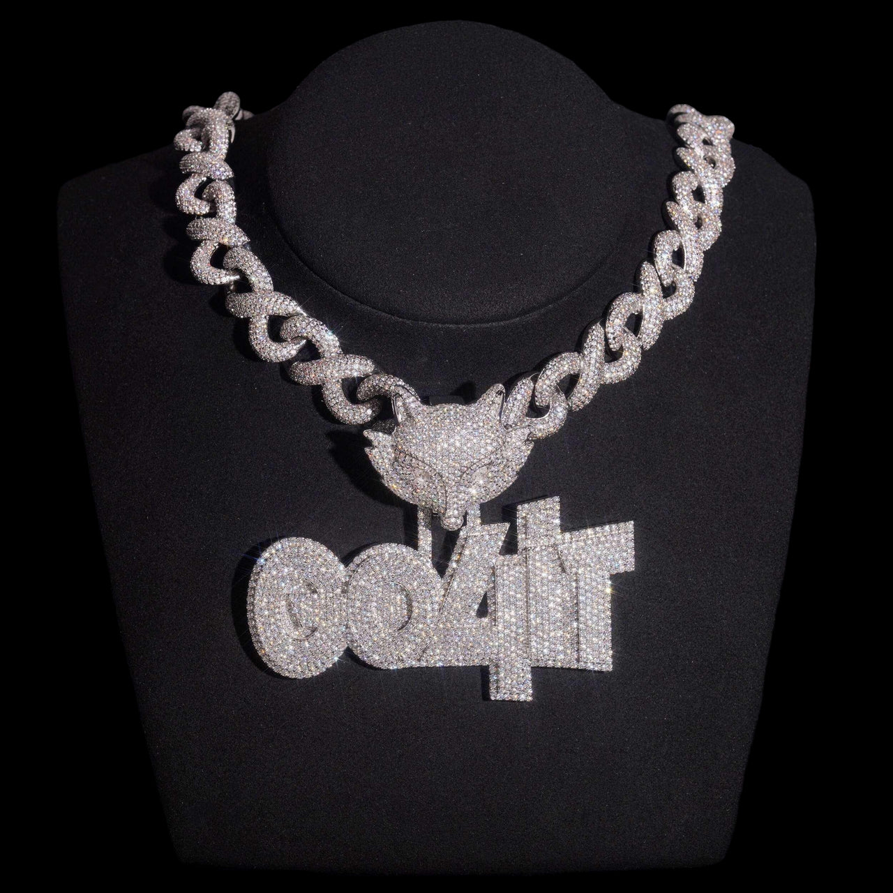 Colgante personalizado de diamante de laboratorio de 3.5 pulgadas – Oro de 14k