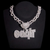Colgante personalizado de diamante de laboratorio de 3.5 pulgadas – Oro de 14k