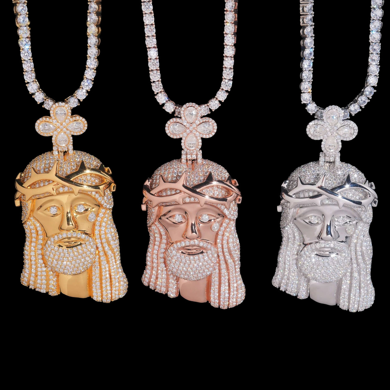 Colgante Jesús Diamante de Laboratorio – Oro de 14k